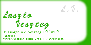 laszlo veszteg business card